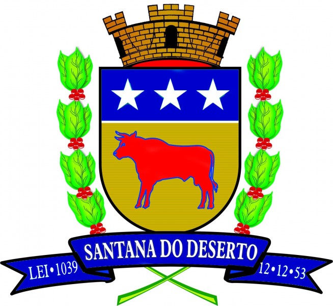 Brasão da seguinte cidade: Santana do Deserto