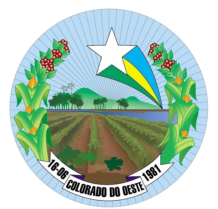 Brasão da seguinte cidade: Colorado do Oeste