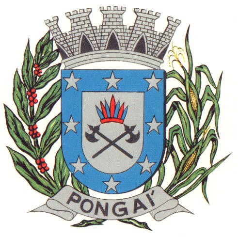 Brasão da seguinte cidade: Pongaí